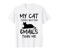 Il Mio Gatto scrive e-Mail Migliori di Me Gatti Divertenti Maglietta