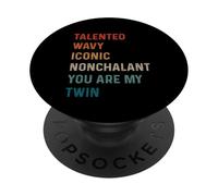 Il mio gemello migliore amico talentuoso ondulato iconico nonchalant fresco PopSockets PopGrip Adesivo