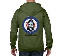 Il Mio Generazione Mod Scooter Felpa Cappuccio e Zip Intera - Jam Moda The Who