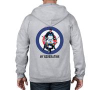 Il Mio Generazione Mod Scooter Felpa Cappuccio e Zip Intera - Jam Moda The Who