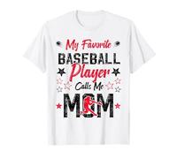 il mio giocatore di baseball preferito mi chiama mamma baseball madre Maglietta