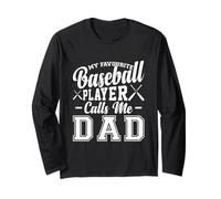 Il Mio Giocatore di Baseball Preferito Mi Chiama papà Maglia a Manica