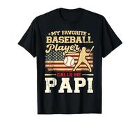 Il mio giocatore di baseball preferito mi chiama Papi bandiera degli Stati Uniti Maglietta