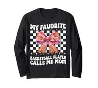 Il mio giocatore di basket preferito mi chiama mamma mamma coquette Bow Maglia a Manica