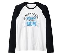 Il Mio Giocatore di Basket Preferito Mi Chiama Mom Team Match Coach Maglia con Maniche Raglan