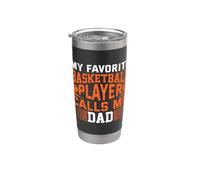 Il mio giocatore di basket preferito mi chiama papà Bicchiere termico in acciaio inox doppia parete