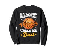 Il mio giocatore di basket preferito mi chiama papà Funny Fathers Day Felpa