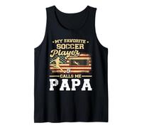 Il Mio Giocatore di Calcio Preferito Mi Chiama Papa, Bandiera degli Stati Uniti, Festa del papà Canotta
