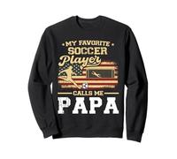 Il Mio Giocatore di Calcio Preferito Mi Chiama Papa, Bandiera degli Stati Uniti, Festa del papà Felpa