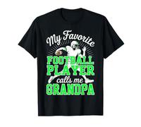 Il Mio Giocatore di Football Preferito Mi Chiama Nonno Grandson Green Maglietta