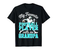 Il Mio Giocatore di Football Preferito Mi Chiama Nonno Nipote Aqua Maglietta