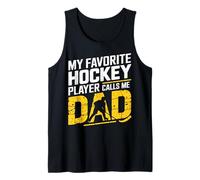 Il Mio Giocatore di Hockey Preferito Mi Chiama papà Padre Orgoglioso Fan Canotta