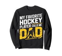 Il Mio Giocatore di Hockey Preferito Mi Chiama papà Padre Orgoglioso Fan Felpa
