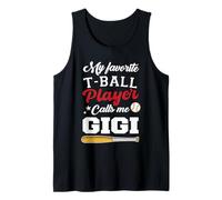 Il Mio Giocatore di T-Ball Preferito Mi Chiama Gigi Baseball Festa della Mamma Canotta
