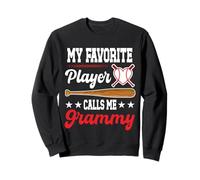 Il mio giocatore preferito mi chiama Grammy Baseball Festa della mamma Felpa