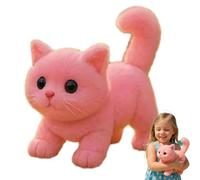 Il Mio Giocattolo Realistico Per Gatti: Porta Gioia E Calore Senza Fine, Gattino Di Peluche Interattivo Realistico Con Miagolii E Fusa Realistici, Giocattolo Automatico Che Cammina E Scodinzola pink