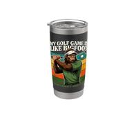Il mio gioco di golf è come Sasquatch Retro Golf Joke Bicchiere termico in acciaio inox doppia parete