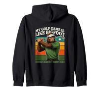 Il Mio Gioco di Golf è Come Sasquatch Retro Golf Joke Felpa con Cappuccio
