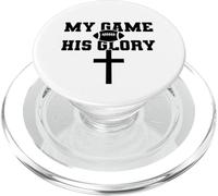 Il mio gioco La sua gloria Calcio Gesù Bibbia Religione Dio Pregare Dio PopSockets PopGrip per MagSafe