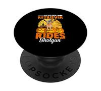 Il mio Golden Retriever cavalca il fucile PopSockets PopGrip Adesivo