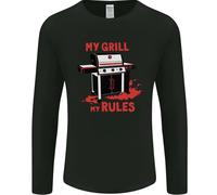 Il Mio Grill, Le Mie Regole, Divertente Maglietta A Maniche Lunghe Uomo