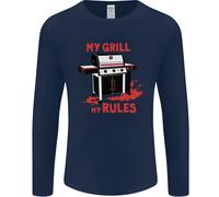 Il Mio Grill, Le Mie Regole, Divertente Maglietta A Maniche Lunghe Uomo