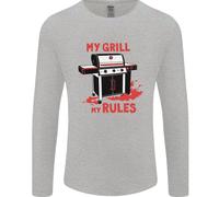 Il Mio Grill, Le Mie Regole, Divertente Maglietta A Maniche Lunghe Uomo