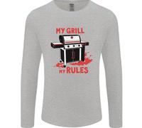 Il Mio Grill, Le Mie Regole, Divertente Maglietta A Maniche Lunghe Uomo