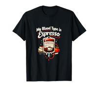 Il Mio Gruppo sanguigno è Caffeina Insegnante Espresso Design Maglietta