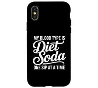 Il mio gruppo sanguigno è Diet Soda Zero Sugar Drinks Custodia per iPhone X/XS
