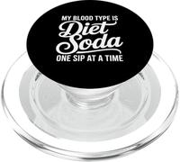 Il mio gruppo sanguigno è Diet Soda Zero Sugar Drinks PopSockets PopGrip per MagSafe
