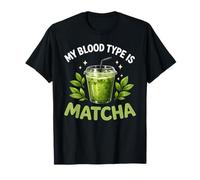 Il Mio Gruppo sanguigno è Il bevitore di tè al Latte Verde Freddo Matcha Maglietta