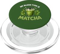 Il mio gruppo sanguigno è il bevitore di tè al latte verde freddo Matcha PopSockets PopGrip per MagSafe