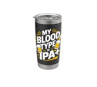 Il mio gruppo sanguigno è IPA Craft Beer Humor Bicchiere termico in acciaio inox doppia parete