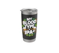 Il mio gruppo sanguigno è IPA Plus Beer divertente Bicchiere termico in acciaio inox doppia parete