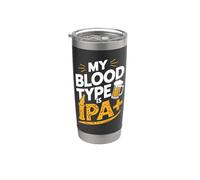 Il mio gruppo sanguigno è IPA Plus Beer Humor Bicchiere termico in acciaio inox doppia parete