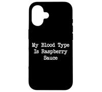 Il mio gruppo sanguigno è lamponi divertenti con salsa di lamponi Custodia per iPhone 16