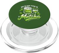 Il mio gruppo sanguigno è Matcha IV Bag Green Latte Drink PopSockets PopGrip per MagSafe