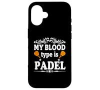 Il mio gruppo sanguigno è racchetta da paddle paddle Custodia per iPhone 16