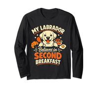 Il Mio Labrador Crede nella seconda Colazione, Labrador Divertente Maglia a Manica