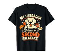 Il Mio Labrador Crede nella seconda Colazione, Labrador Divertente Maglietta