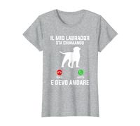 Il Mio Labrador Sta Chiamando E Devo Andare Maglietta, Donna, Grigio Melange, XXL