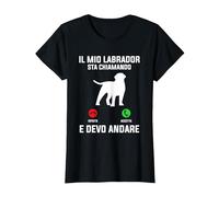 Il Mio Labrador Sta Chiamando E Devo Andare Maglietta, Donna, Nero, M