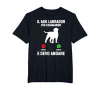 Il Mio Labrador Sta Chiamando E Devo Andare Maglietta, Uomo Taglie Grandi, Nero, 4X Tall