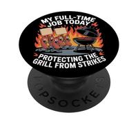 Il mio lavoro a tempo pieno oggi proteggere la giornata del lavoro alla griglia PopSockets PopGrip Adesivo