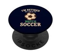 Il mio lavoro è guardare il calcio divertente vintage pensionamento PopSockets PopGrip Adesivo