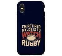 Il mio lavoro è guardare il rugby Sono in pensione vintage Custodia per iPhone X/XS
