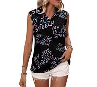 Il Mio Lavoro è Solo Un discorso Canotta Senza Maniche Moda Donna Polo da Golf Top da Tennis