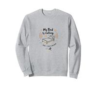 Il Mio Letto Chiama e Devo rispondere a Funny Sleep Lover Art Felpa, Unisex per Adulti, Grigio Melange, L