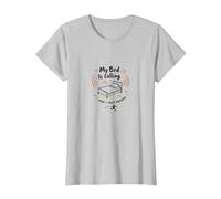 Il Mio Letto Chiama e Devo rispondere a Funny Sleep Lover Art Maglietta, Donna, Argento, S